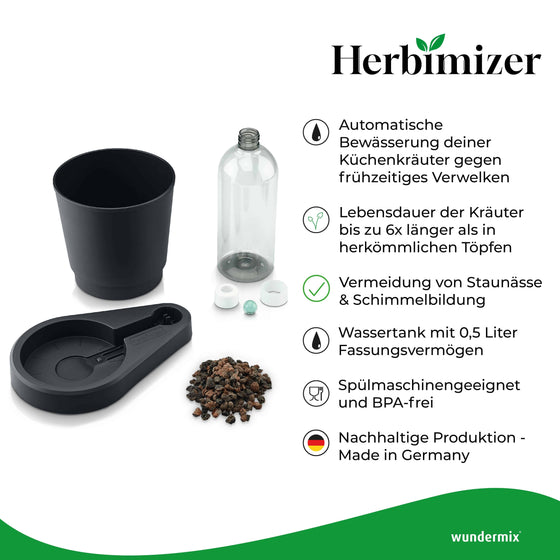 Herbimizer | Kräutertopf mit automatischem Bewässerungssystem