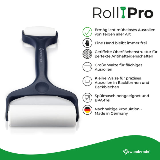 RollPro | Teigroller mit zwei unterschiedlich großen Walzen