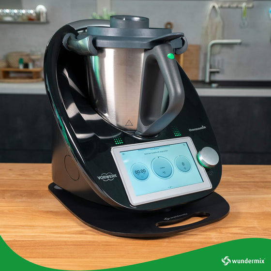 EasySlider® | Mattschwarz | Gleitbrett aus Acrylglas für Thermomix TM6, TM5