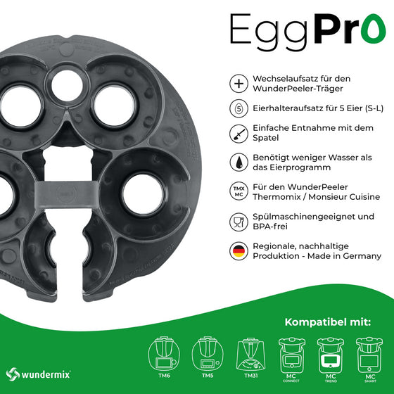 EggPro inkl. Träger | Eierhalter-Aufsatz für WunderPeeler