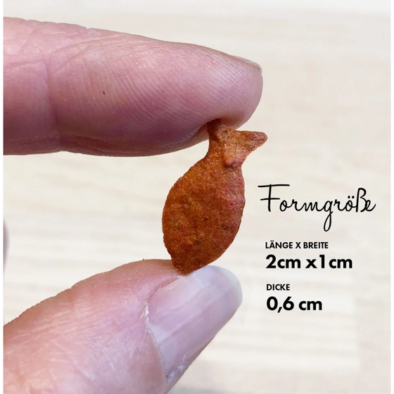 Mini Fisch (2cm) Leckerli Backmatte  Petrol marmor