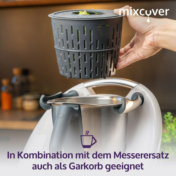 Salatschleuder kompatibel mit Thermomix TM6 / TM5 Salattrockner Sieb