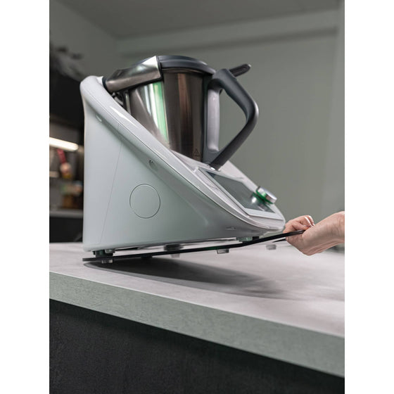 EasySlider® grau | Gleitbrett aus Acrylglas für Thermomix TM6, TM5