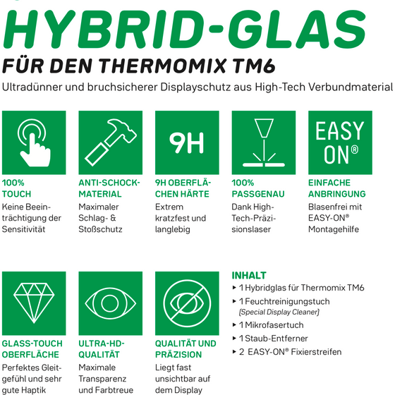HYBRID-GLAS | Displayschutz für Thermomix TM6